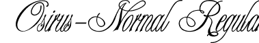 Osirus-Normal Regular font - Osirus-Normal.ttf