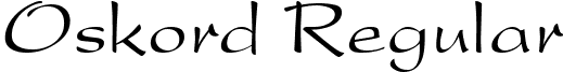 Oskord Regular font - oskord.ttf