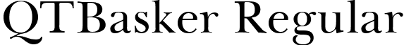 QTBasker Regular font - QTBaskerRegular.ttf