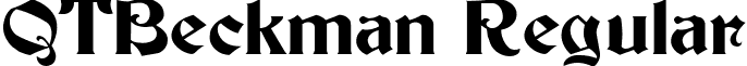 QTBeckman Regular font - QTBeckmanRegular.ttf