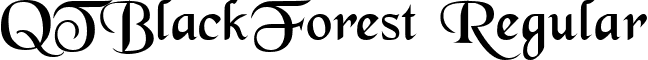 QTBlackForest Regular font - QTBlackForestRegular.ttf