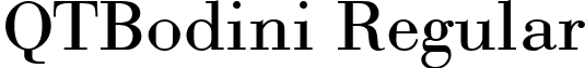 QTBodini Regular font - QTBodiniRegular.ttf