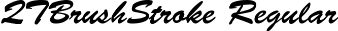 QTBrushStroke Regular font - QTBrushStrokeRegular.ttf