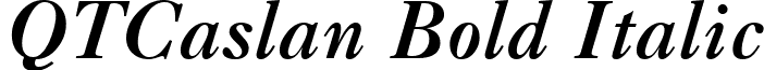 QTCaslan Bold Italic font - QTCaslanBoldItalic.ttf