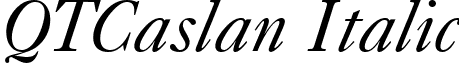 QTCaslan Italic font - QTCaslanItalic.ttf