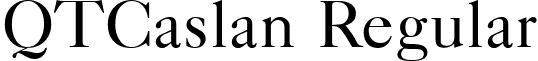 QTCaslan Regular font - QTCaslanRegular.ttf