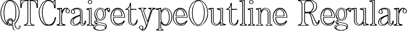 QTCraigetypeOutline Regular font - QTCraigetypeOutlineRegular.ttf