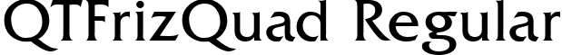 QTFrizQuad Regular font - QTFrizQuadRegular.ttf