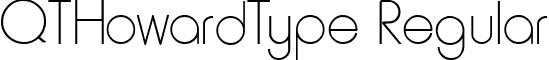 QTHowardType Regular font - QTHowardTypeRegular.ttf