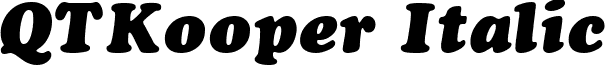 QTKooper Italic font - QTKooperItalic.ttf