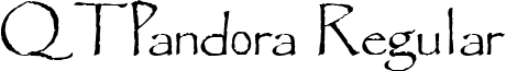 QTPandora Regular font - QTPandoraRegular.ttf