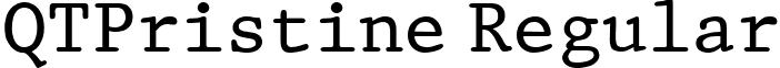 QTPristine Regular font - QTPristineRegular.ttf