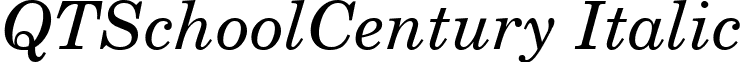 QTSchoolCentury Italic font - QTSchoolCenturyItalic.ttf