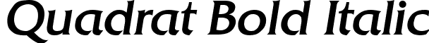 Quadrat Bold Italic font - QuadratBoldItalic.ttf