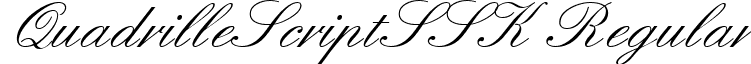 QuadrilleScriptSSK Regular font - QuadrilleScriptSSK.ttf