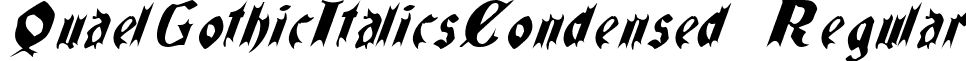 QuaelGothicItalicsCondensed Regular font - QuaelGothicItalicsCondensed.ttf