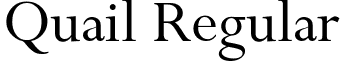 Quail Regular font - Quail.ttf