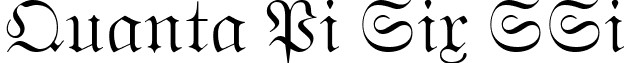 Quanta Pi Six SSi font - QuantaPiSixSSi.ttf