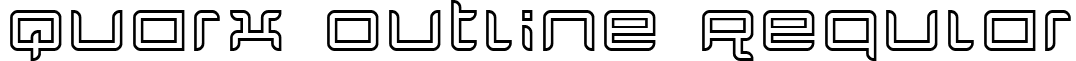 Quarx Outline Regular font - QuarxOutline.ttf