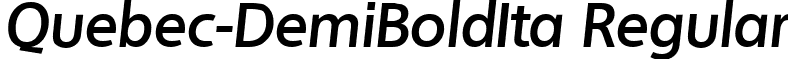 Quebec-DemiBoldIta Regular font - Quebec-DemiBoldIta.ttf