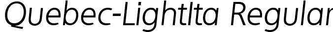 Quebec-LightIta Regular font - Quebec-LightIta.ttf