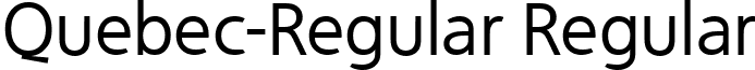 Quebec-Regular Regular font - Quebec-Regular.ttf