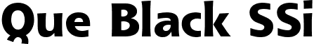 Que Black SSi font - QueBlackSSiExtraBold.ttf