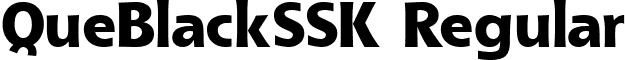 QueBlackSSK Regular font - QueBlackSSK.ttf