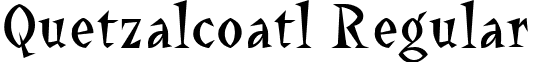 Quetzalcoatl Regular font - quetzalcoatl.ttf