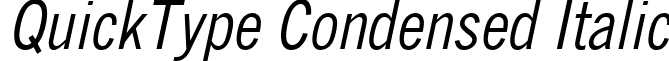 QuickType Condensed Italic font - QuickTypeCondensedItalic.ttf