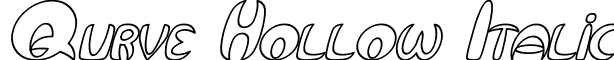 Qurve Hollow Italic font - QurveHollowItalic.ttf