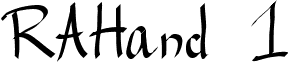 RAHand 1 font - RAHand1.ttf