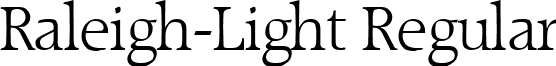 Raleigh-Light Regular font - Raleigh-Light.ttf