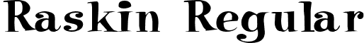 Raskin Regular font - Raskin.ttf