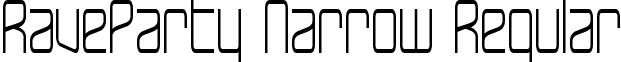 RaveParty Narrow Regular font - RavePartyNarrow.ttf