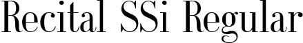 Recital SSi Regular font - RecitalSSi.ttf