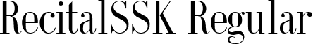 RecitalSSK Regular font - RecitalSSK.ttf