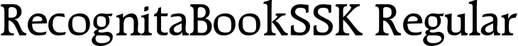 RecognitaBookSSK Regular font - RecognitaBookSSK.ttf