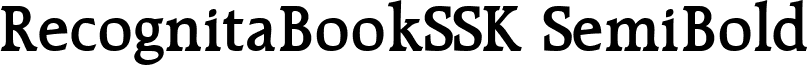 RecognitaBookSSK SemiBold font - RecognitaBookSSKSemiBold.ttf