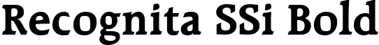 Recognita SSi Bold font - RecognitaSSiBold.ttf