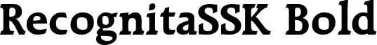 RecognitaSSK Bold font - RecognitaSSKBold.ttf