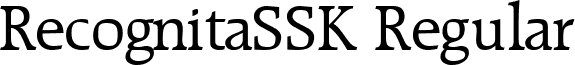 RecognitaSSK Regular font - RecognitaSSK.ttf