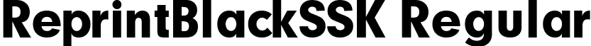 ReprintBlackSSK Regular font - ReprintBlackSSK.ttf