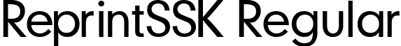 ReprintSSK Regular font - ReprintSSK.ttf