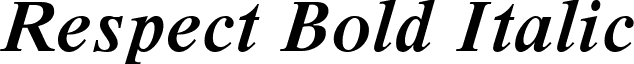 Respect Bold Italic font - Respect Bold Italic.ttf