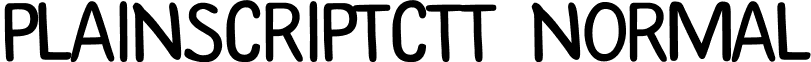 PlainScriptCTT Normal font - PLAIN_C.ttf