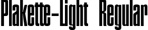 Plakette-Light Regular font - Plakette-Light.ttf