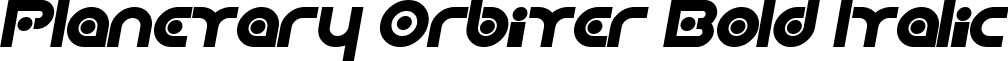 Planetary Orbiter Bold Italic font - Planetary Orbiter Bold Italic.ttf