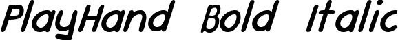 PlayHand Bold Italic font - PLAYHBI.ttf