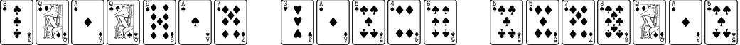 Playing Cards Regular font - PlayingCards.ttf